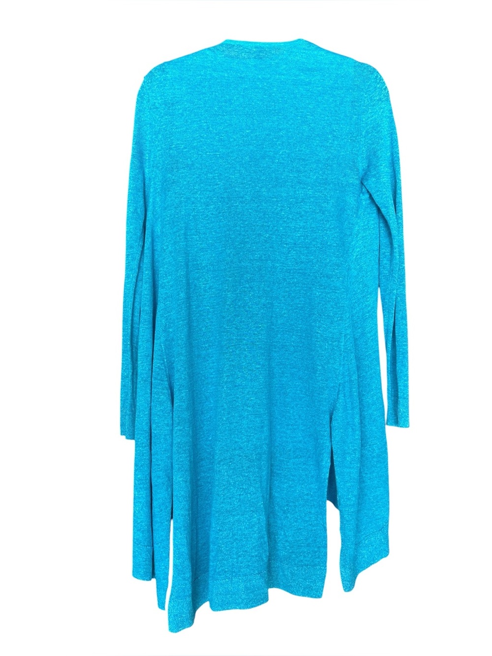 Saks Fifth Ave Tank and Cardigan Set Turquoise Aqua Blue Silk Linen Blend XS - Picture 2 of 6
